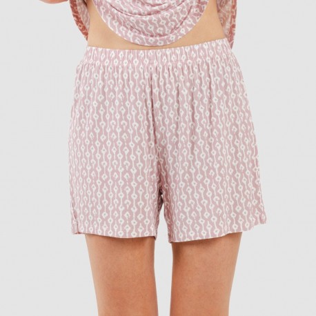 Pijama alças mulher viscosa Ellene rosa palo