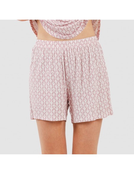 Pijama alças mulher viscosa Ellene rosa palo Pijama alças mulher viscosa Ellene rosa palo