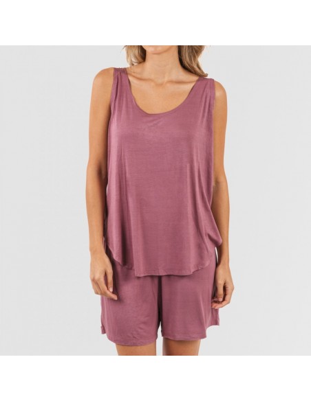 Pijama alças mulher viscosa liso Pijama alças mulher viscosa liso