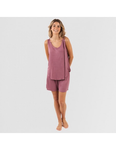 Pijama alças mulher viscosa liso Pijama alças mulher viscosa liso