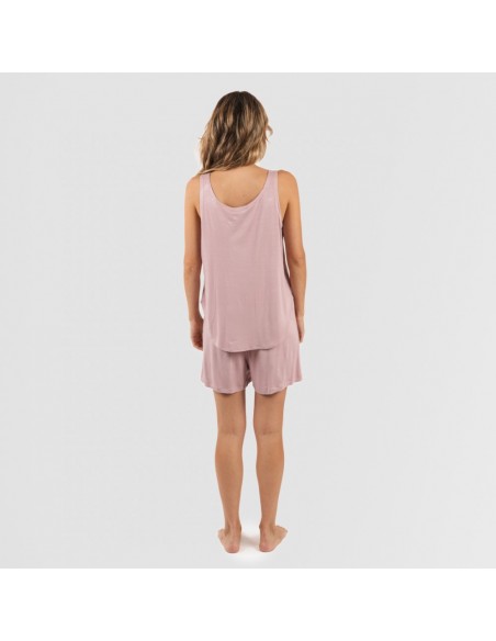 Pijama alças mulher viscosa liso Pijama alças mulher viscosa liso