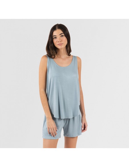 Pijama alças mulher viscosa liso
