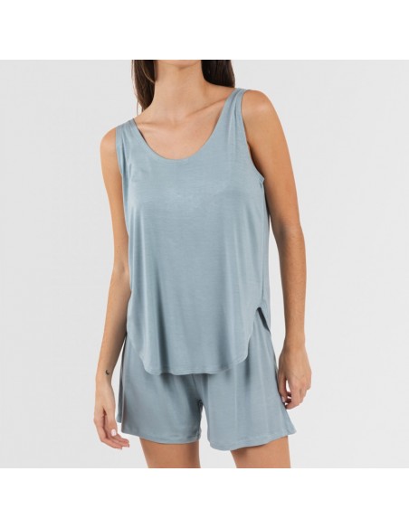 Pijama alças mulher viscosa liso Pijama alças mulher viscosa liso