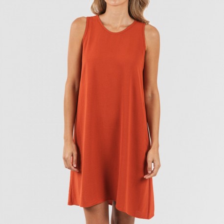Vestido curto alças bambula liso