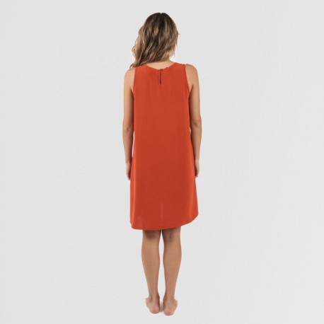 Vestido curto alças bambula liso