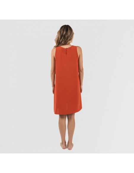 Vestido curto alças bambula liso Vestido curto alças bambula liso