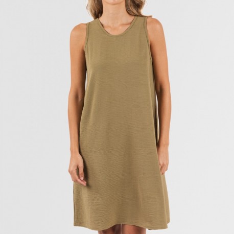 Vestido curto alças bambula liso