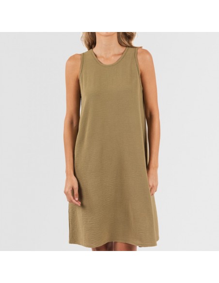 Vestido curto alças bambula liso Vestido curto alças bambula liso