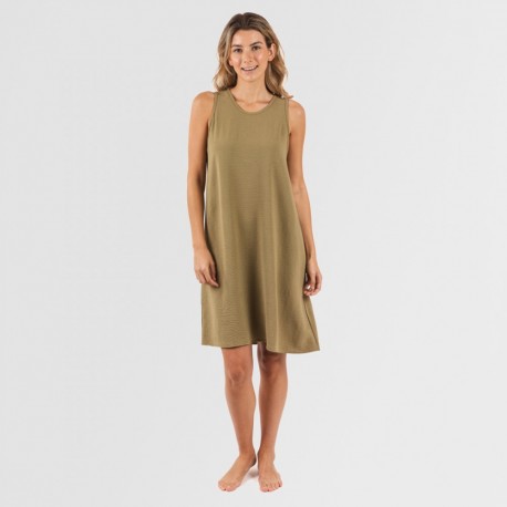 Vestido curto alças bambula liso