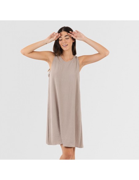 Vestido curto alças bambula liso Vestido curto alças bambula liso