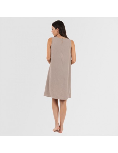 Vestido curto alças bambula liso Vestido curto alças bambula liso