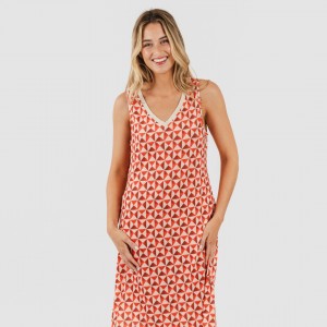 Vestido midi alças soft Tucson cor telha 2