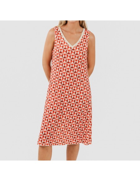 Vestido midi alças soft Tucson cor telha Vestido midi alças soft Tucson cor telha