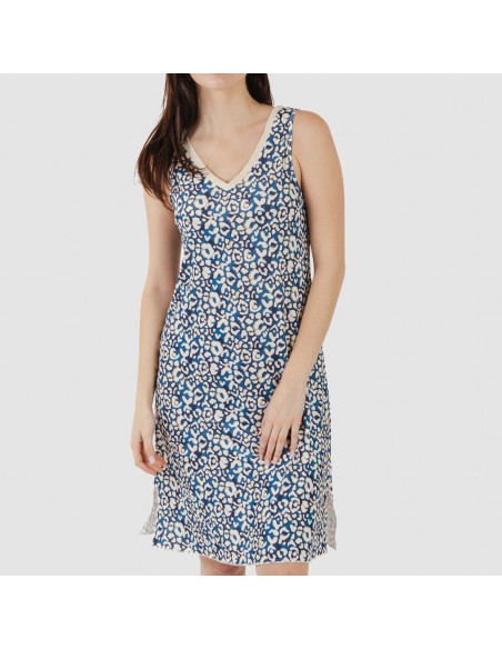 Vestido midi alças soft Milina azul marinho Vestido midi alças soft Milina azul marinho