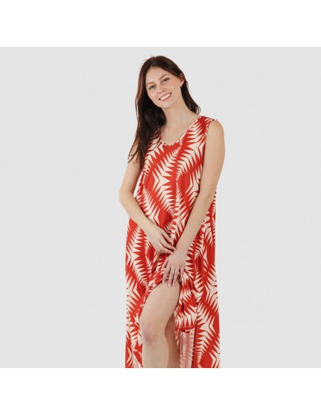 Vestido comprido alças soft Madison cor telha Vestido comprido alças soft Madison cor telha