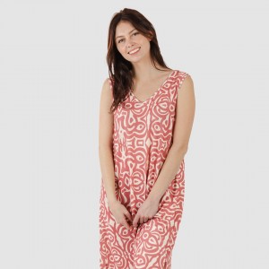 Vestido comprido alças soft Premura malva rosa