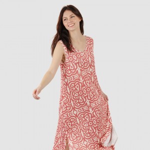 Vestido comprido alças soft Premura malva rosa 2