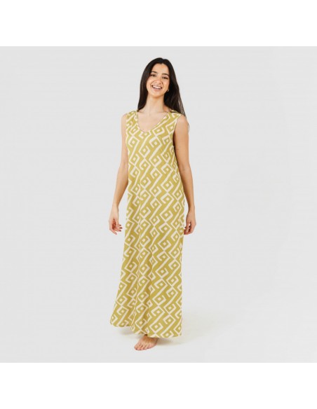 Vestido comprido alças soft Baladi verde lima Vestido comprido alças soft Baladi verde lima