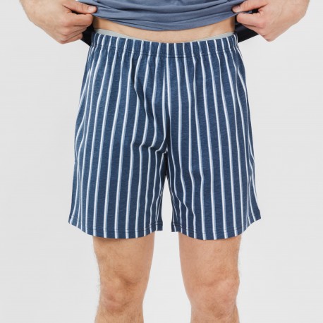 Pijama homem curto Eliot azul índigo