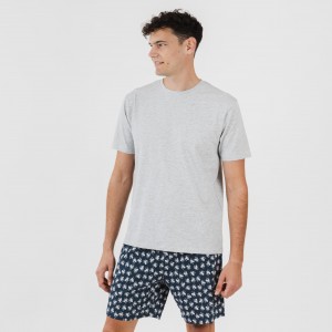 Pijama curto algodão homem Octopus cinza 2