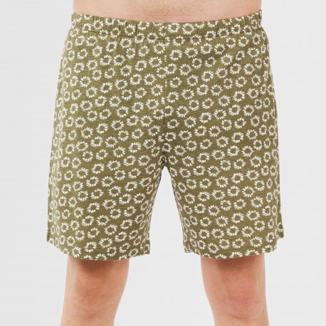 Pijama curto algodão homem Khalil verde