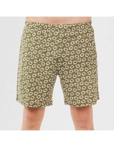 Pijama curto algodão homem Khalil verde