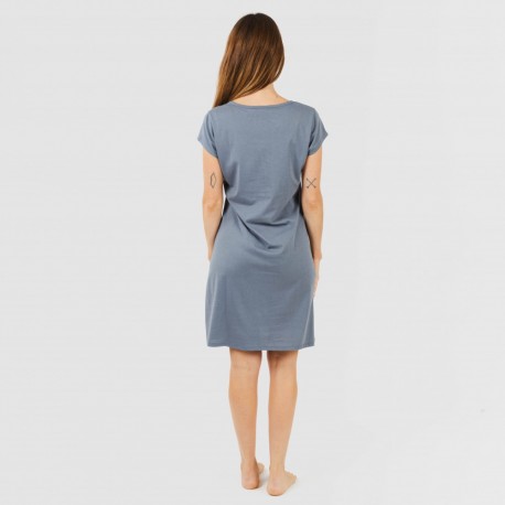 Vestido algodão liso