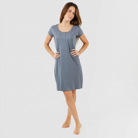 Vestido algodão liso