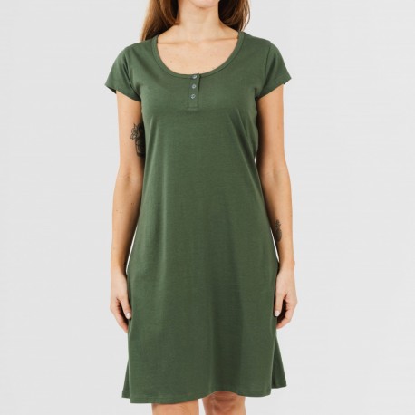 Vestido algodão liso