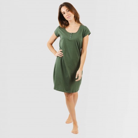 Vestido algodão liso