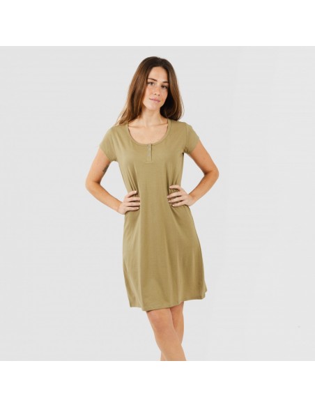 Vestido algodão liso Vestido algodão liso