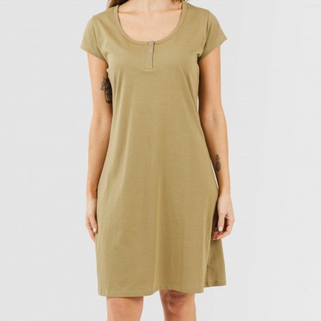 Vestido algodão liso