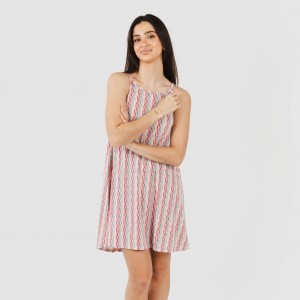 Vestido curto alças crepe Villa rosa