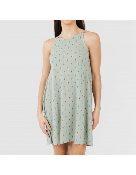 Vestido curto alças crepe Alessia verde Vestido curto alças crepe Alessia verde