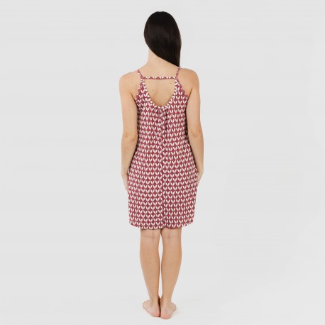 Vestido curto alças crepe Alino beringela