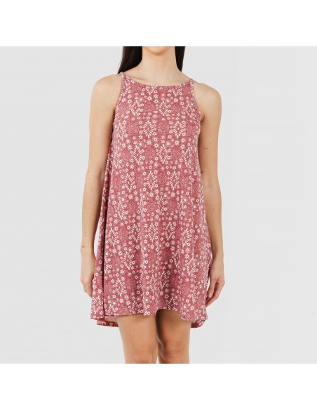 Vestido curto alças crepe Piluca malva rosa Vestido curto alças crepe Piluca malva rosa