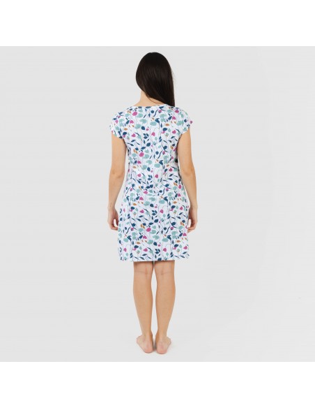 Vestido algodão Maura verde azulado Vestido algodão Maura verde azulado