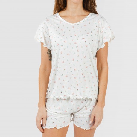 Pijama manga curta mulher soft Coby