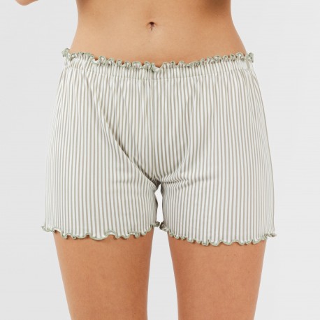 Pijama manga curta mulher soft Raya Leia verde caça