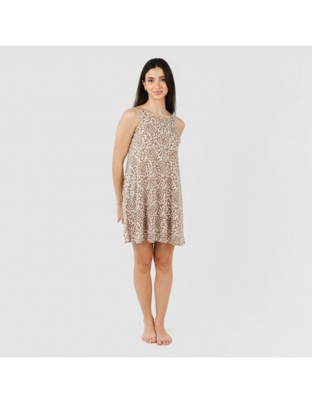 Vestido curto alças crepe Meritxell arena Vestido curto alças crepe Meritxell arena