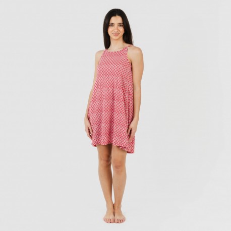 Vestido curto alças crepe Neville fresa