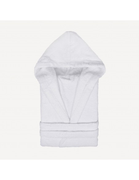 Roupão de banho com capuz branco 450gr Unisex