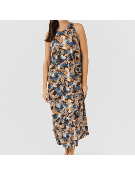 Vestido comprido alças crepe Uliena Vestido comprido alças crepe Uliena