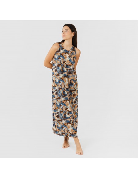 Vestido comprido alças crepe Uliena Vestido comprido alças crepe Uliena