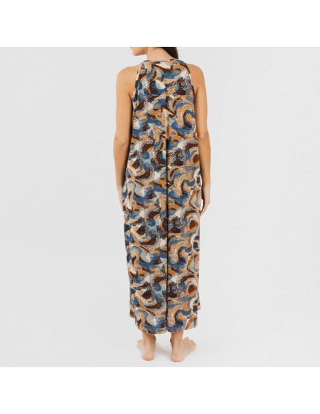 Vestido comprido alças crepe Uliena Vestido comprido alças crepe Uliena