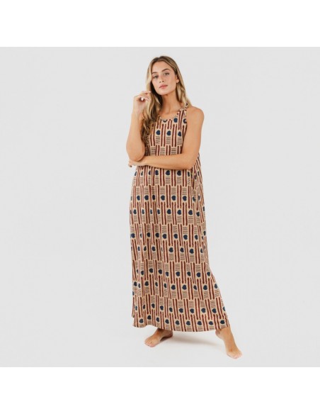 Vestido comprido alças crepe Fresno Vestido comprido alças crepe Fresno