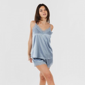 Pijama alças mulher Saten Friday liso