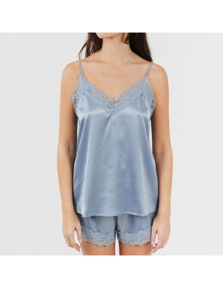 Pijama alças mulher Saten Friday liso