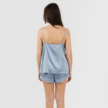 Pijama alças mulher Saten Friday liso