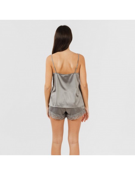 Pijama alças mulher Saten Friday liso